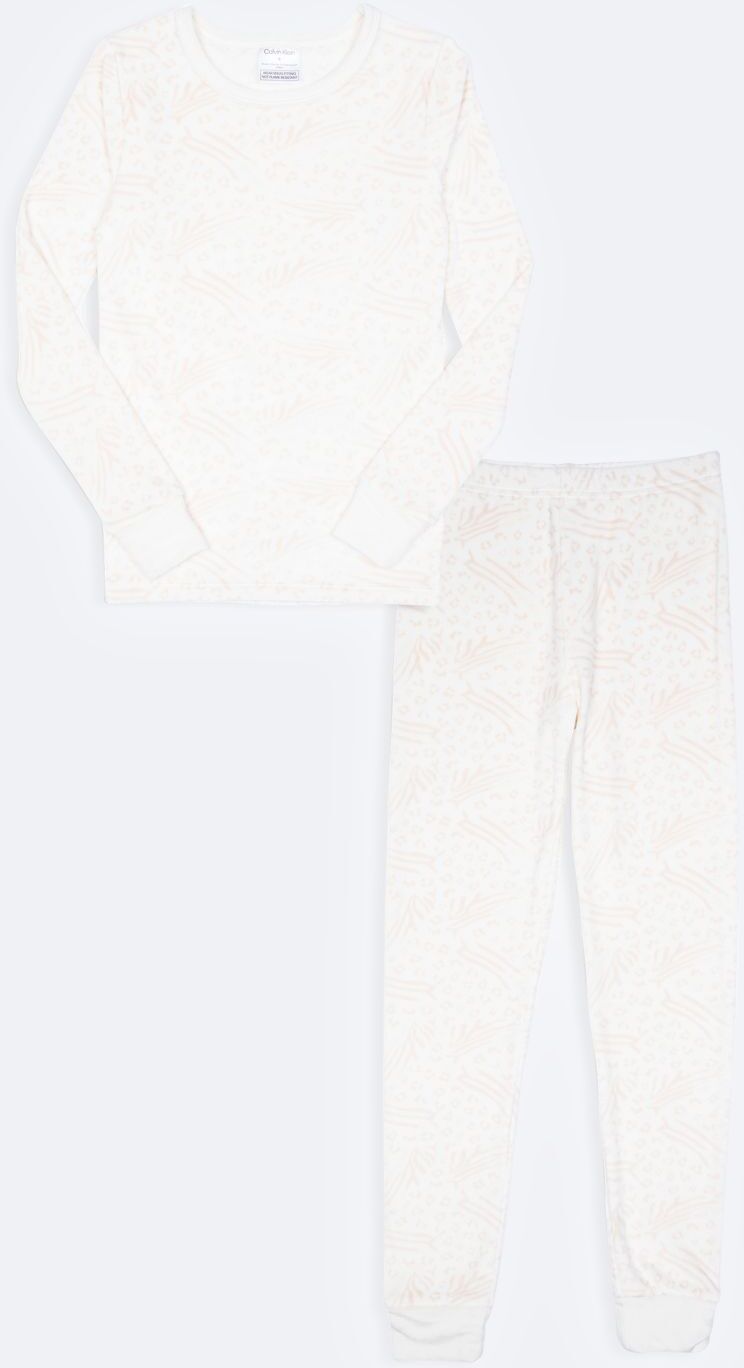 Calvin Klein Girls' Girls Fleece 2-Piece Pajama Set - Metallic - 8