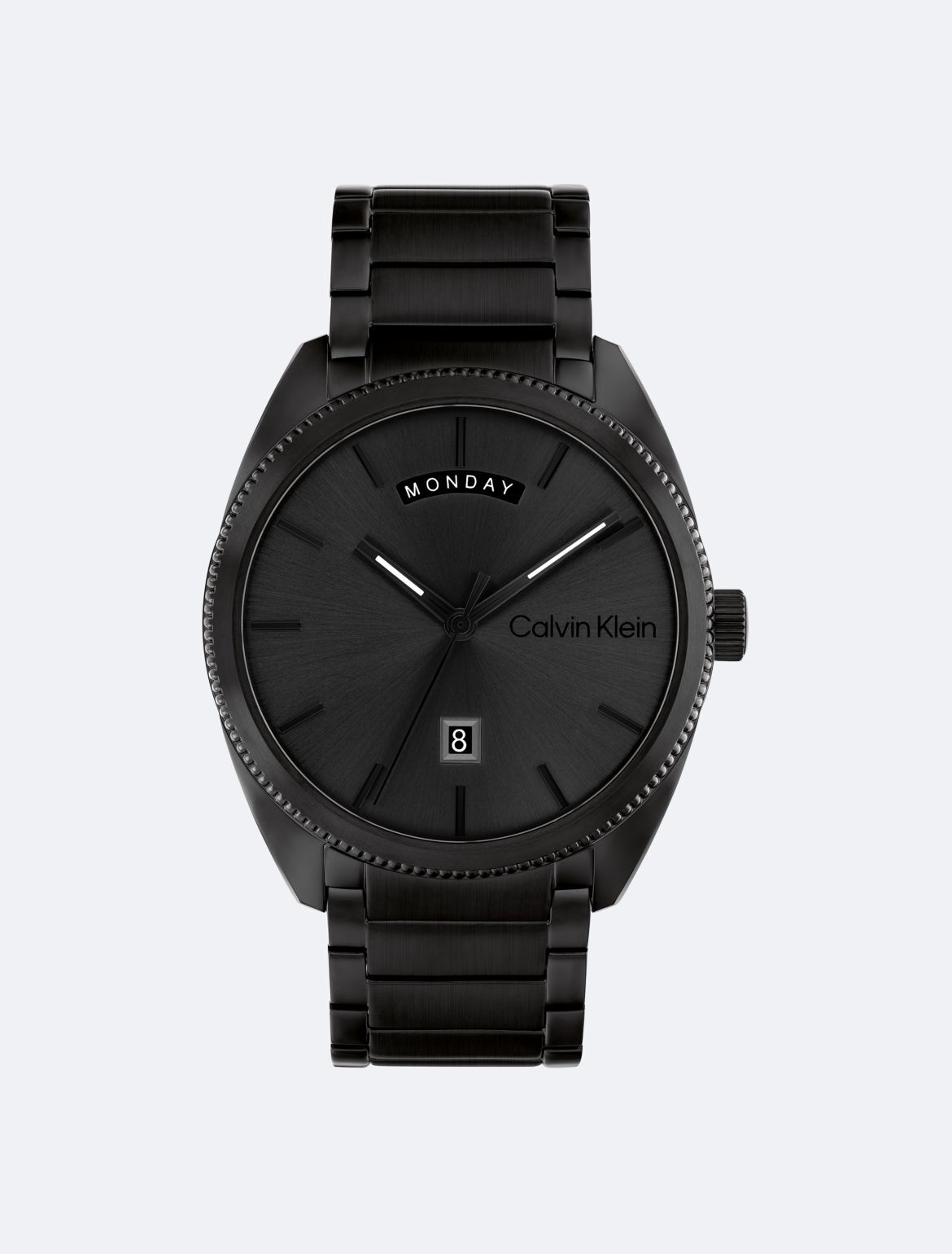 Calvin Klein Men's Sunray Dial Three Link Bracelet Watch - Black