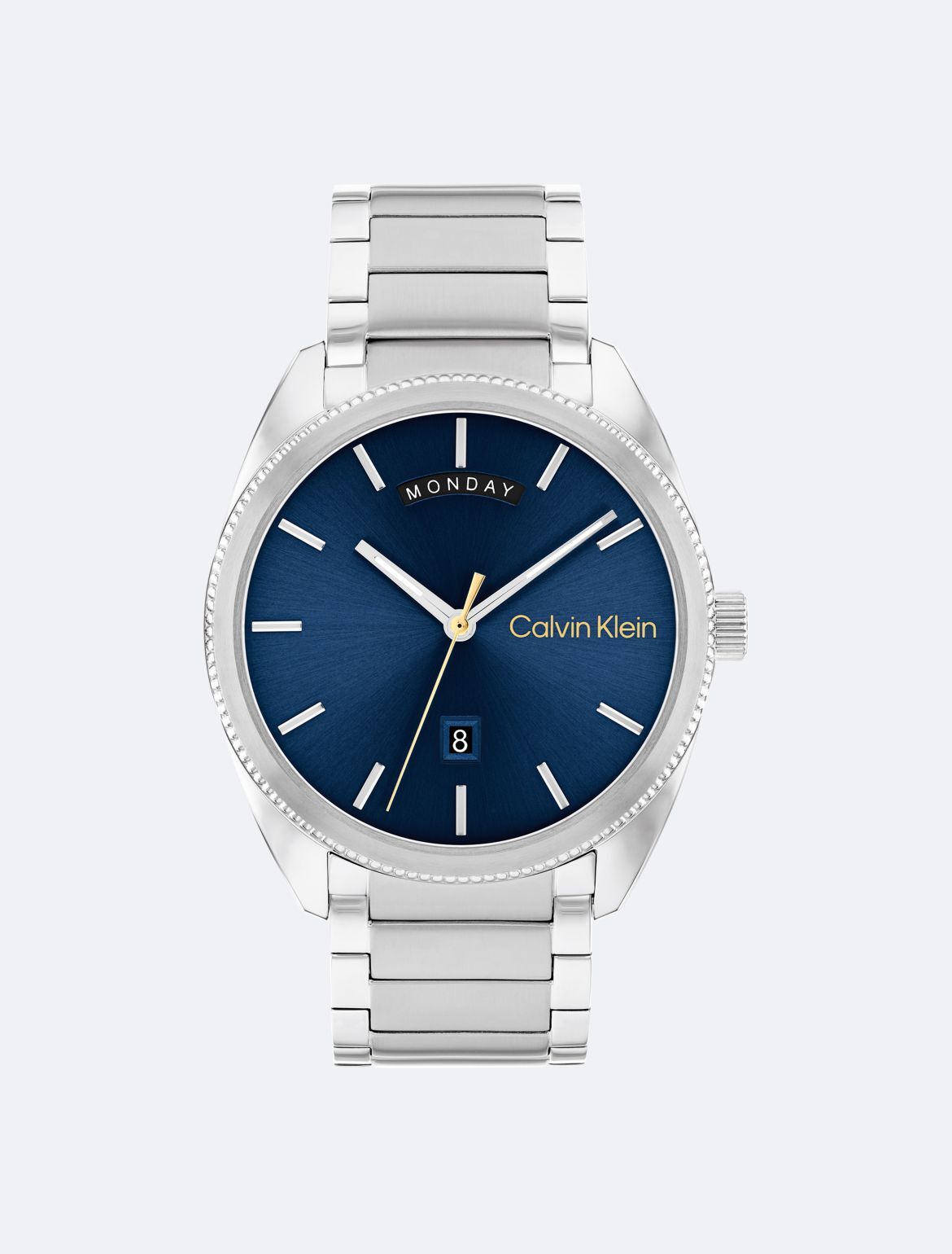 Calvin Klein Men's Sunray Dial Three Link Bracelet Watch - Blue
