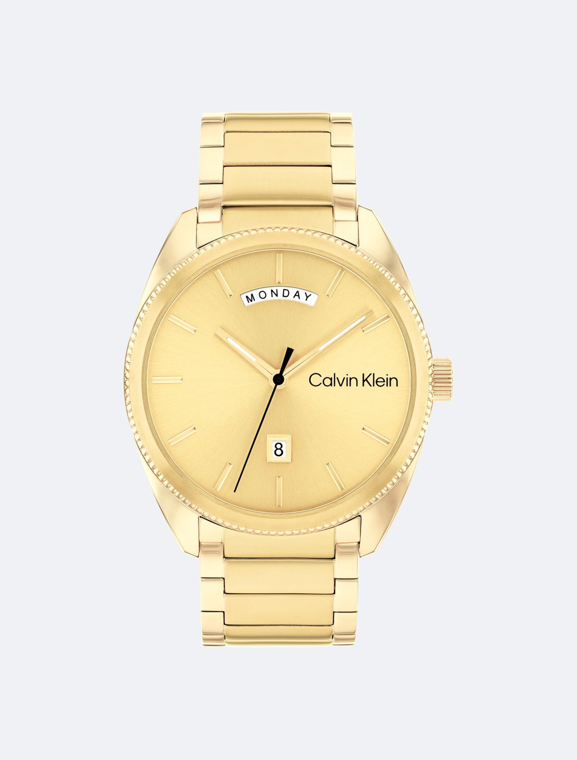 Calvin Klein Men's Sunray Dial Three Link Bracelet Watch - Metallic