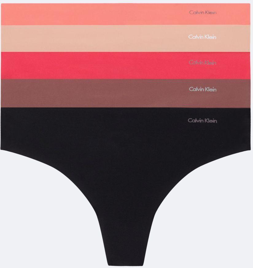 Calvin Klein Women's Invisibles 5-Pack Thong - Multi - S