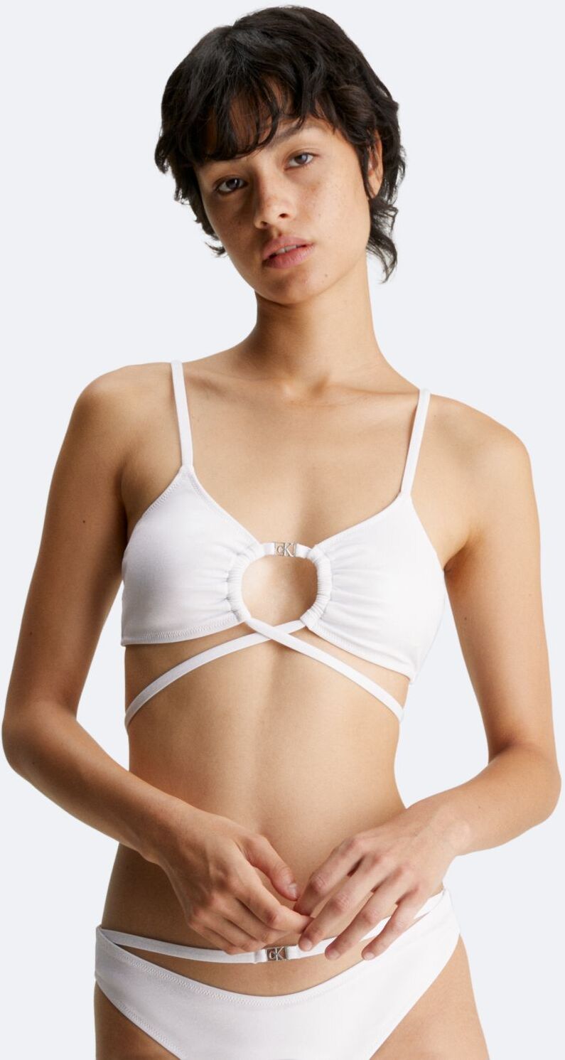 Calvin Klein Women's Strappy Bralette Top - White - M