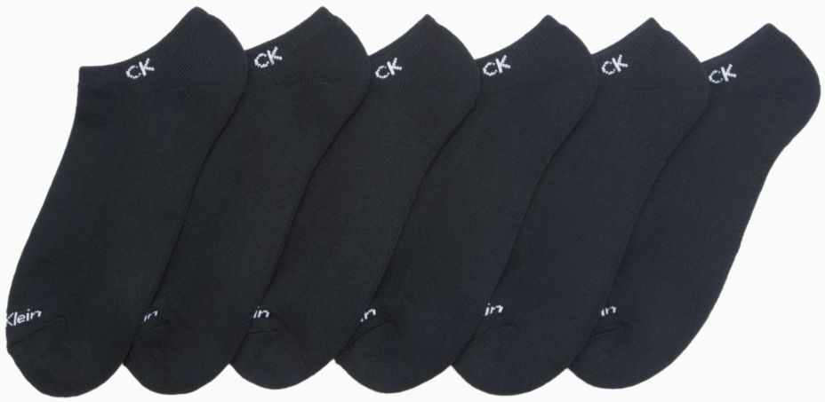 Calvin Klein Men's Cushion 6-Pack No Show Socks - Black