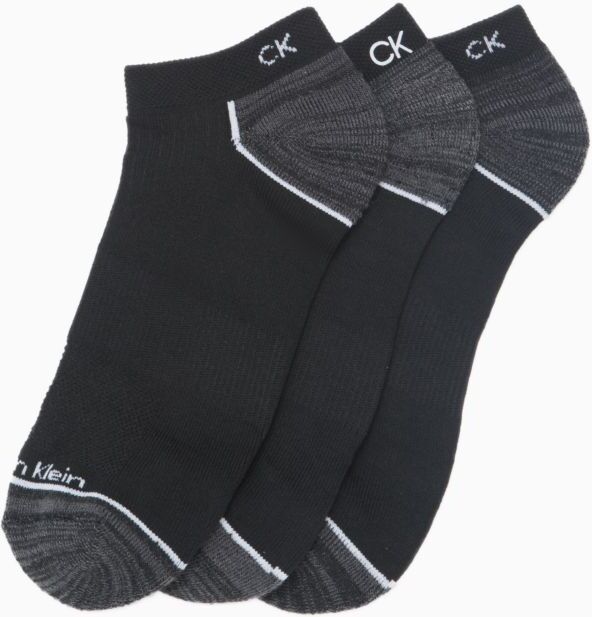 Calvin Klein Men's Performance Microfiber 3-Pack No Show Socks - Black