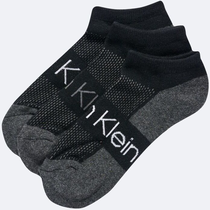 Calvin Klein Men's Cushion 3-Pack No Show Socks - Black