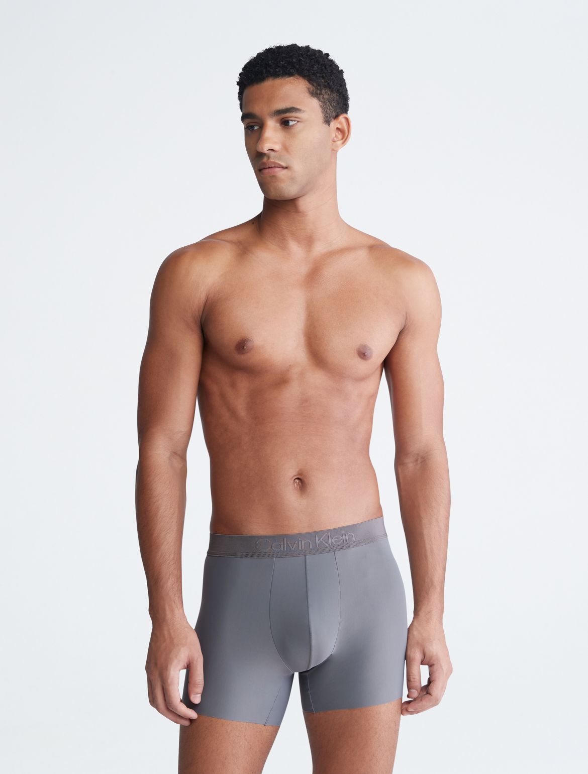 Calvin Klein Men's CK Black Micro Boxer Brief - Grey - S