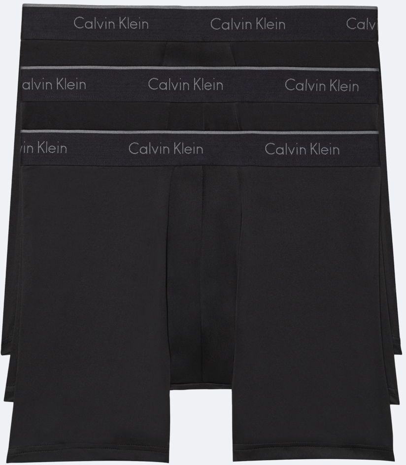 Calvin Klein Men's Micro Stretch 3-Pack Boxer Brief - Black - L