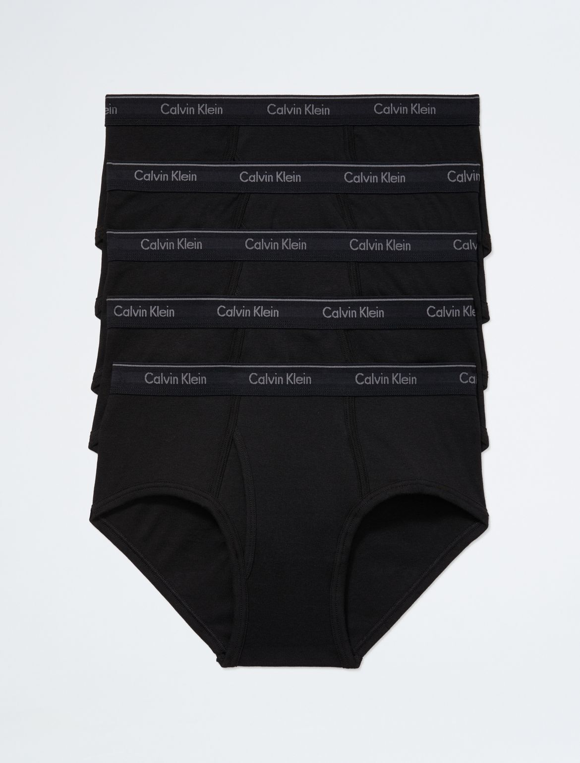 Calvin Klein Men's Cotton Classics 5-Pack Brief - Black - S