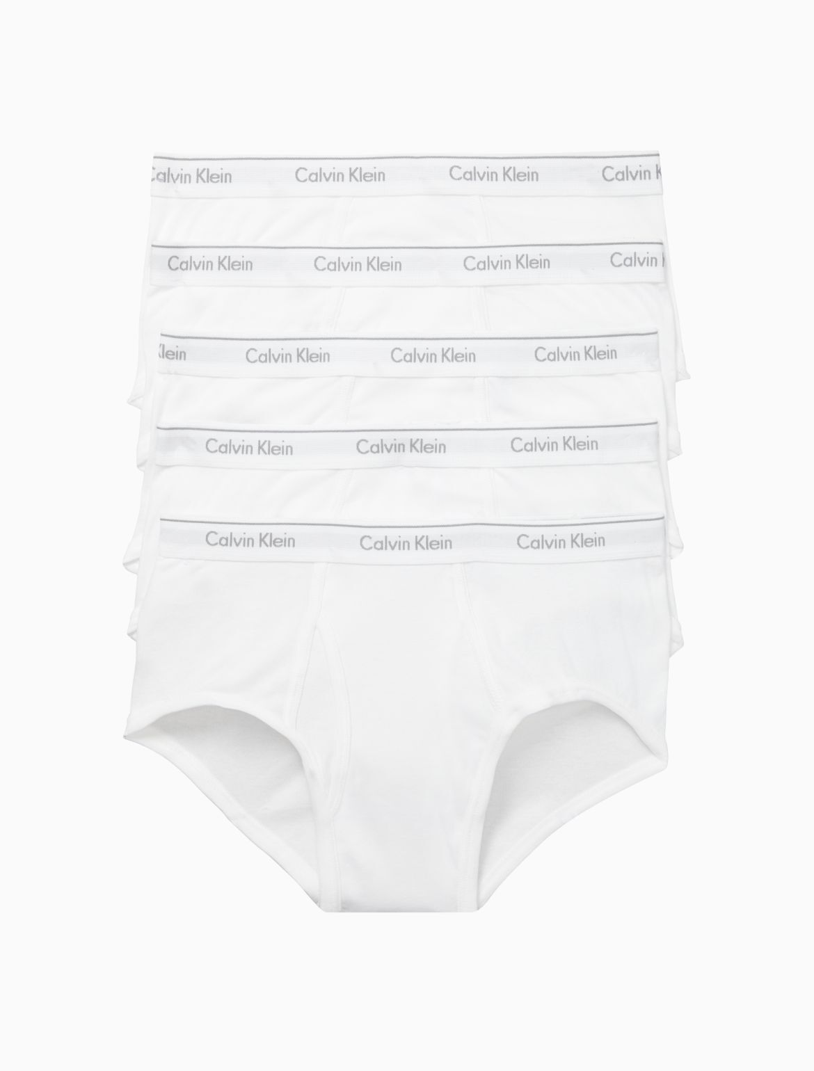 Calvin Klein Men's Cotton Classics 5-Pack Brief - White - L