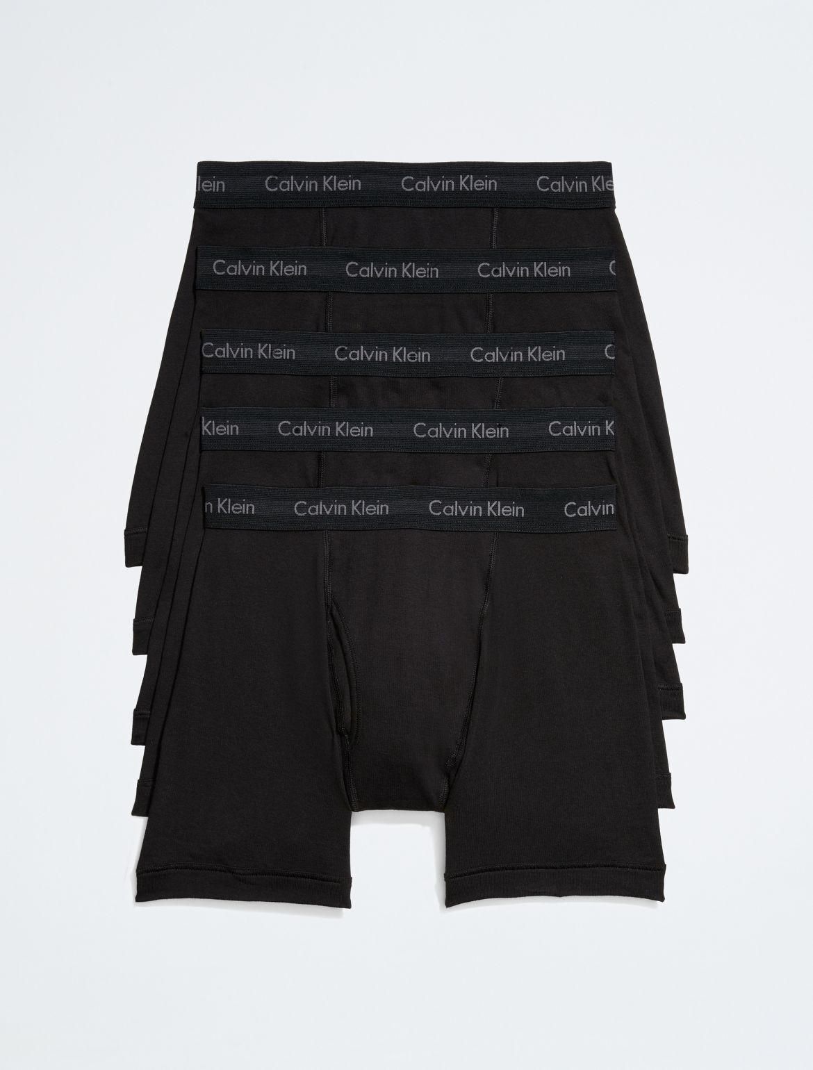 Calvin Klein Men's Cotton Classics 5-Pack Boxer Brief - Black - S
