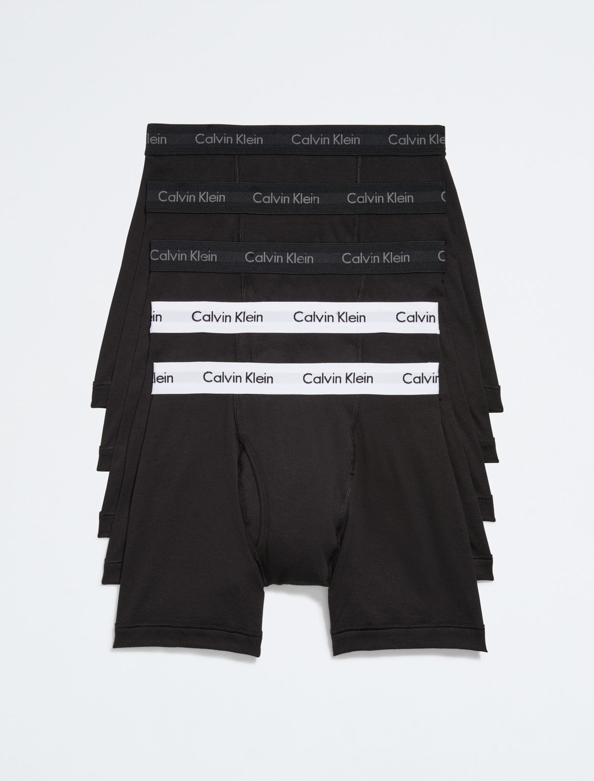 Calvin Klein Men's Cotton Classics 5-Pack Boxer Brief - Black - XL