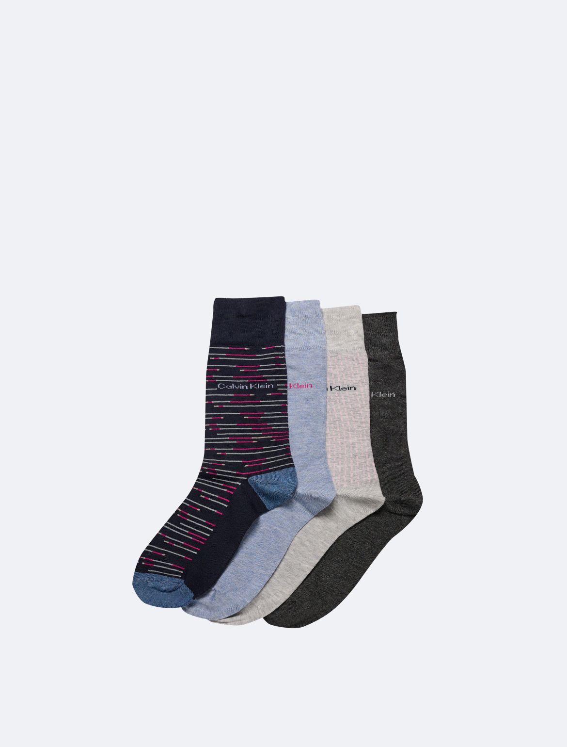 Calvin Klein Men's 4-Pack Dress Crew Socks - Blue