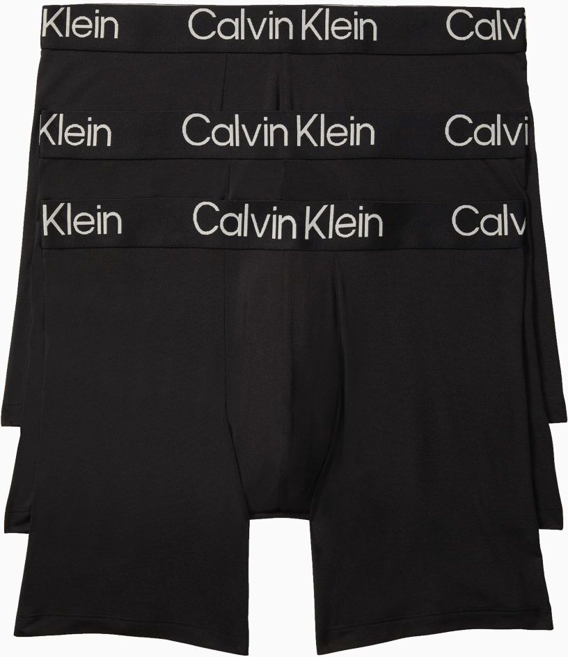 Calvin Klein Men's Ultra-Soft Modern 3-Pack Boxer Brief - Black - M