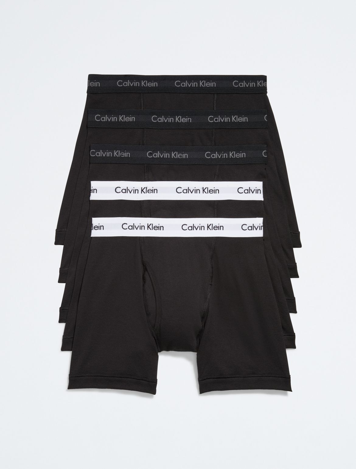 Calvin Klein Men's Cotton Classics 5-Pack Boxer Brief - Black - L