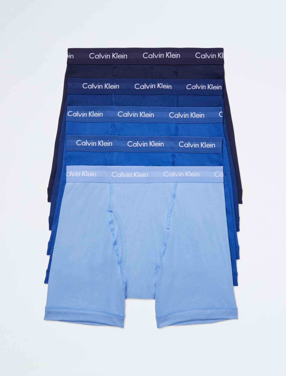 Calvin Klein Men's Cotton Classics 5-Pack Boxer Brief - Blue - M