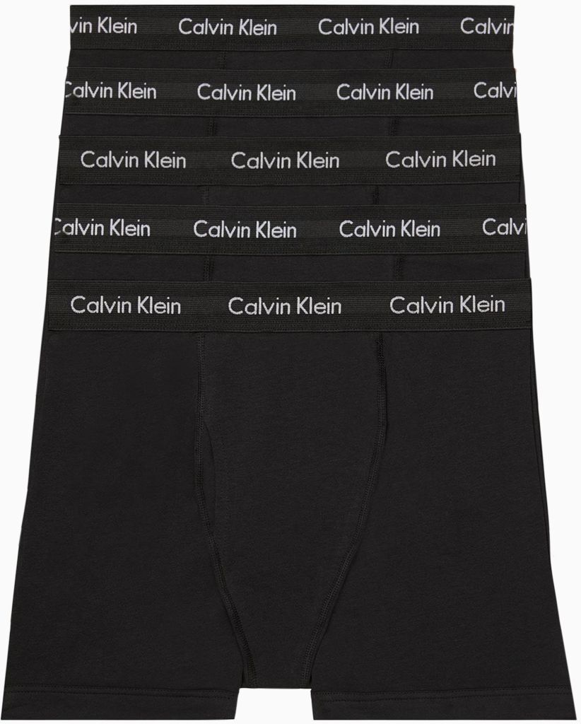 Calvin Klein Men's Cotton Stretch 5-Pack Boxer Brief - Black - L