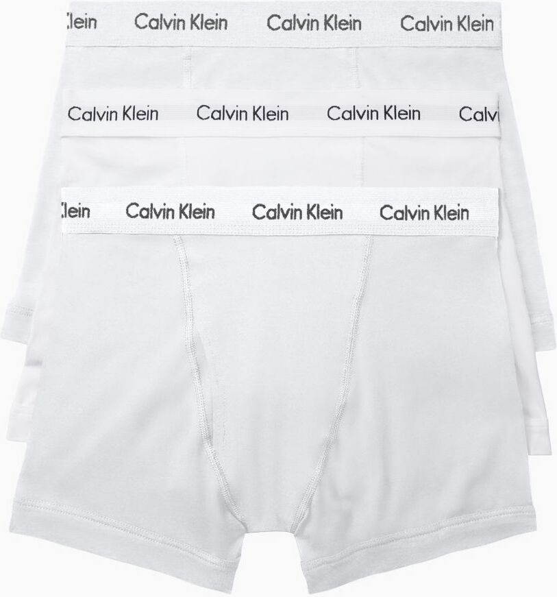 Calvin Klein Men's Cotton Stretch 3 Pack Trunk - White - XL