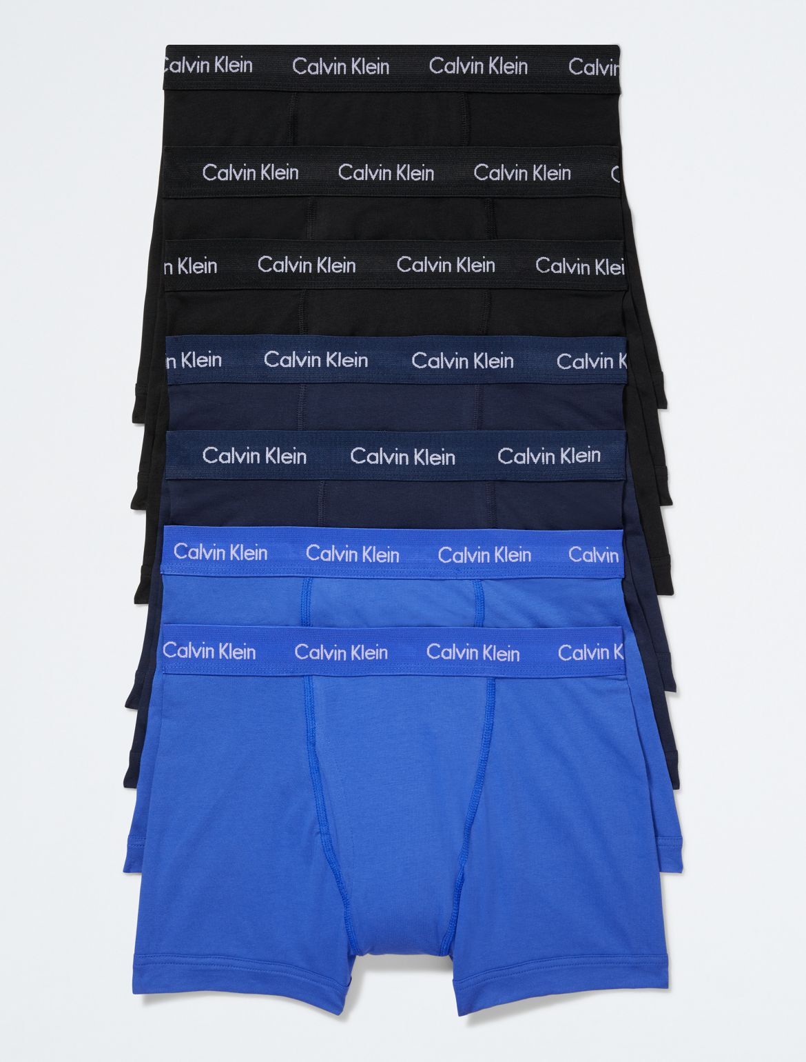 Calvin Klein Men's Cotton Stretch 7-Pack Trunk - Grey - S