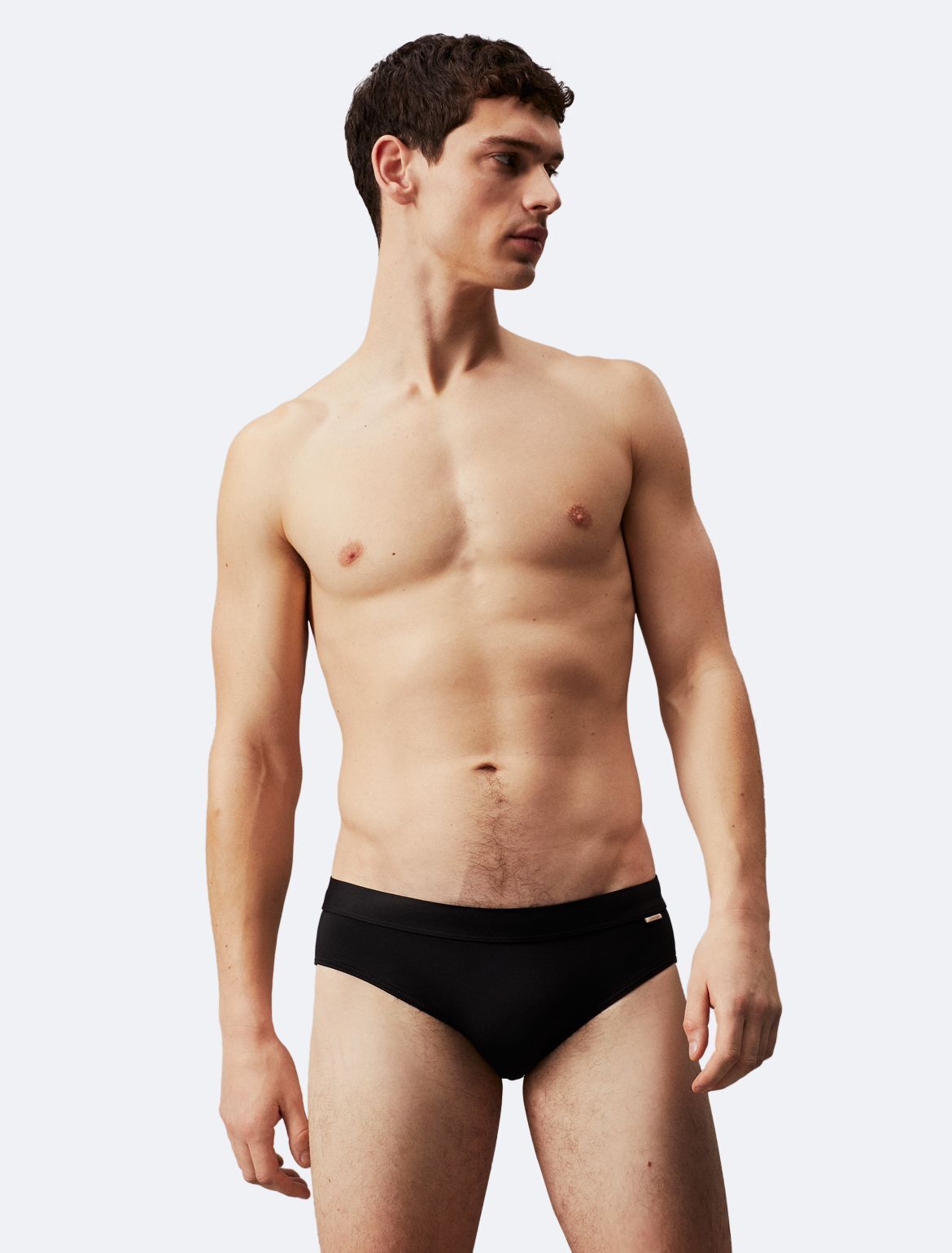 Calvin Klein Men's Low Rise Swim Brief - Black - L