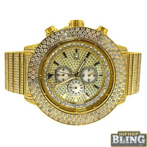 HipHopBling 13.00 Carat Diamond IceTime Crown II Gold Watch