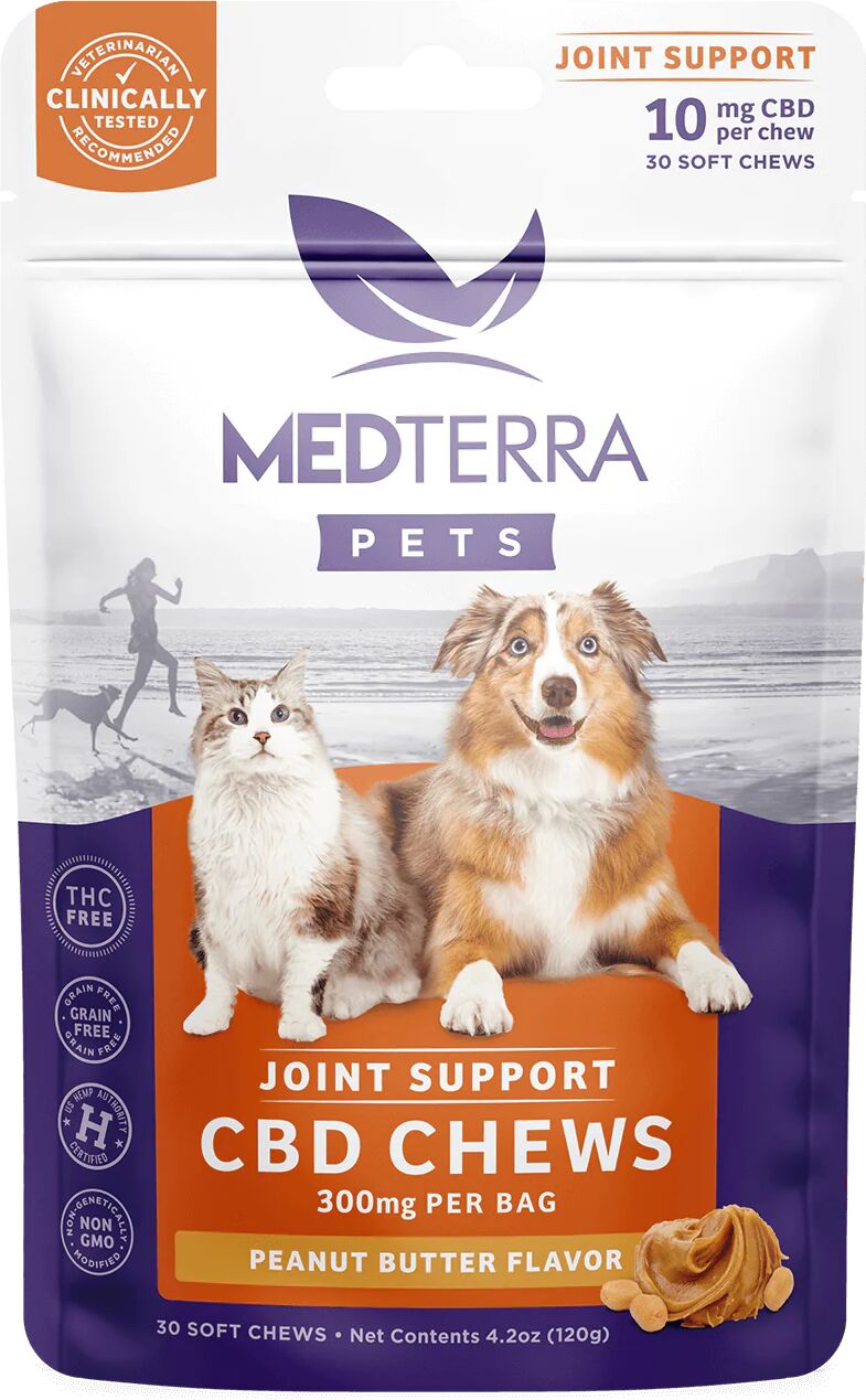 Medterra CBD Joint Support Pet Chews, Peanut Butter, 300mg, 30ct