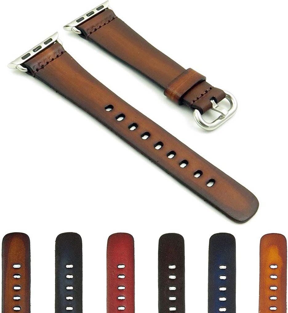 Strapsco Vintage Leather Watch Strap for Apple Watch