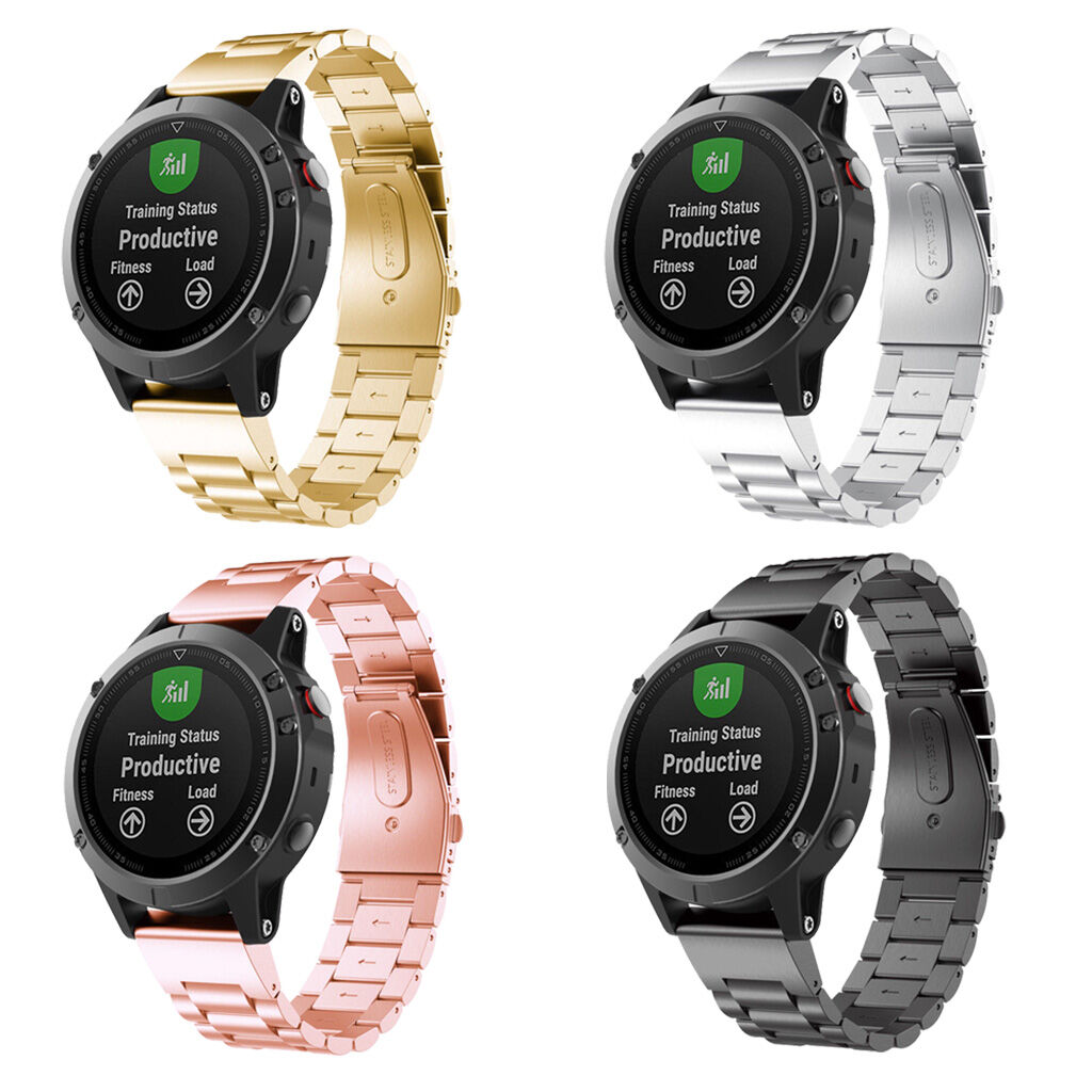 Strapsco Stainless Steel Oyster Bracelet for Garmin Fenix 5 / 5 Plus / 6 / Forerunner 935 / Quatix 5 / Approach S60 / Instinct