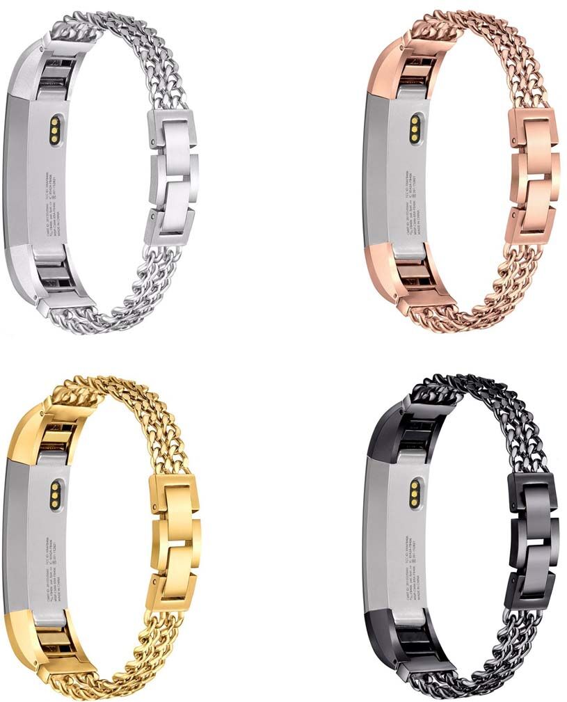 Strapsco Chain Link Bracelet for Fitbit Alta & HR