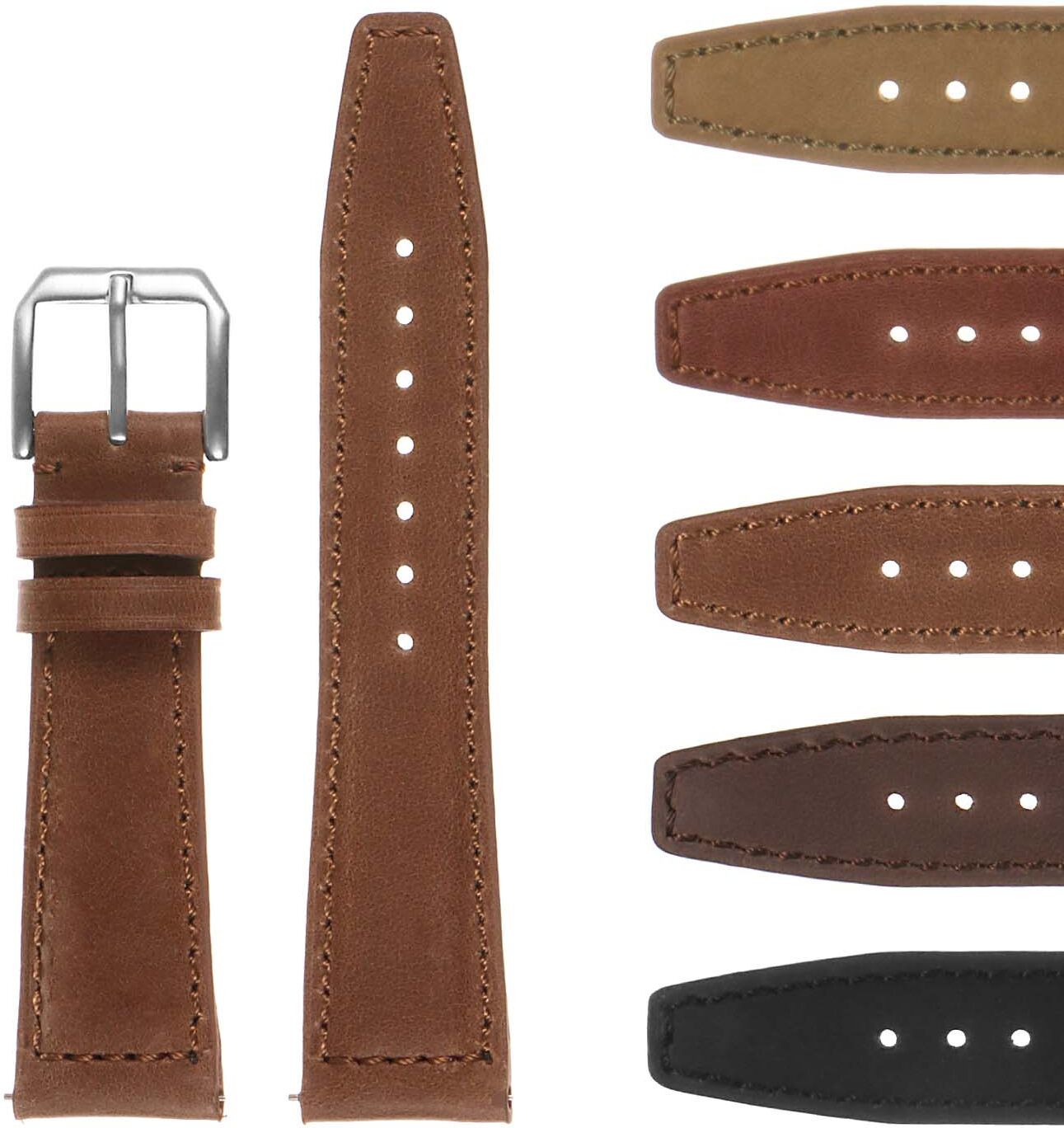 Strapsco DASSARI Classic Vintage Leather Watch Band - Quick Release