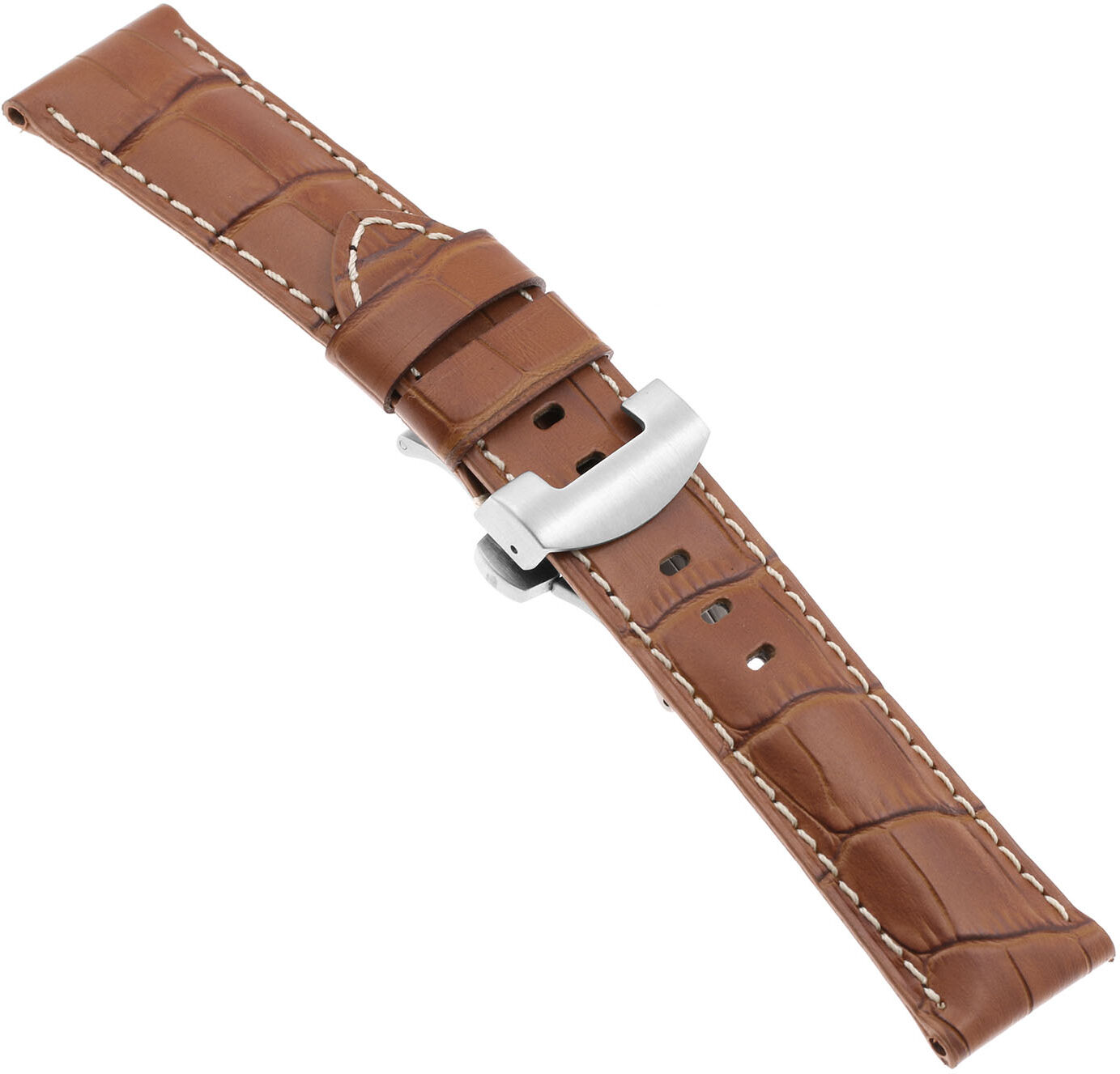 Strapsco DASSARI Croc Leather Strap for Samsung Gear S3 Classic