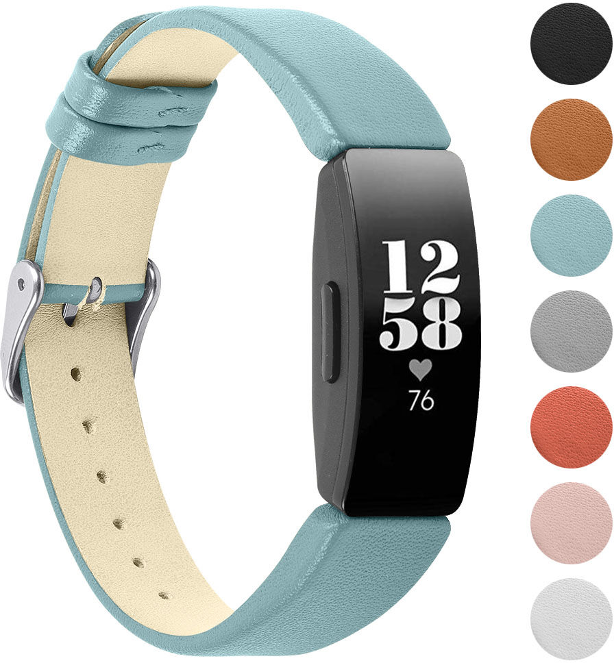 Strapsco Smooth Leather Band for Fitbit Inspire & Inspire HR