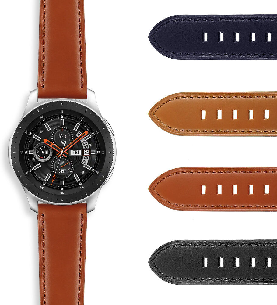 Strapsco DASSARI Smooth Italian Leather Strap for Samsung Galaxy Watch