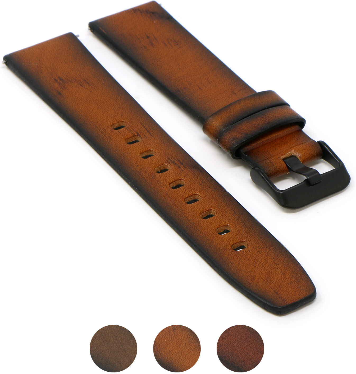 Strapsco Antique Leather Strap for Fitbit Versa & Versa 2