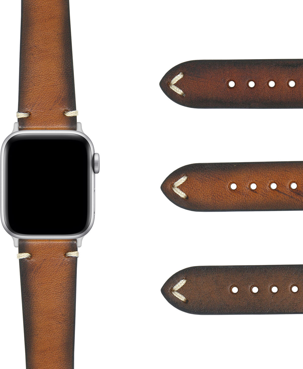 Strapsco DASSARI Kingwood II Premium Vintage Leather Strap for Apple Watch