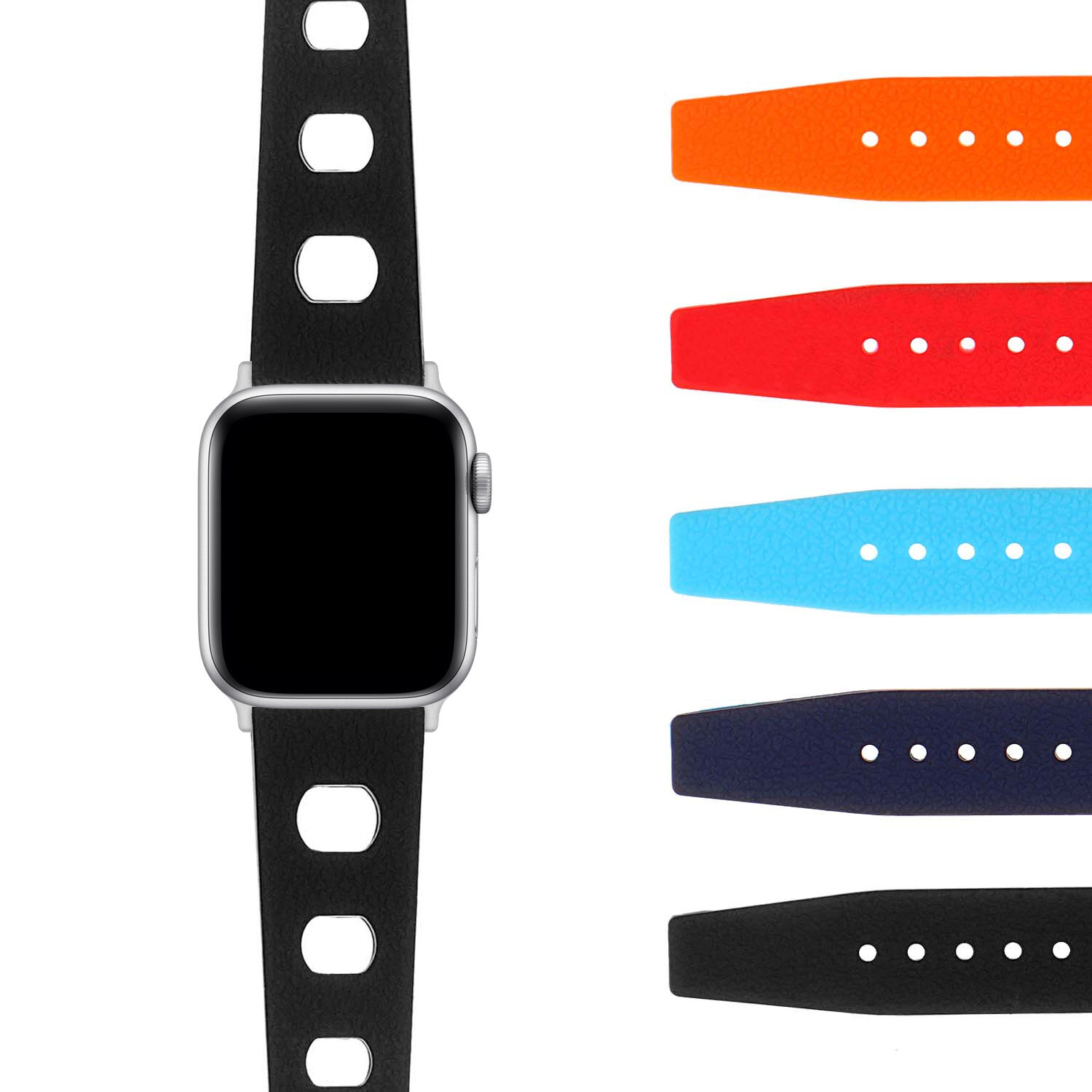 Strapsco Vintage Style Rubber Rally Strap for Apple Watch