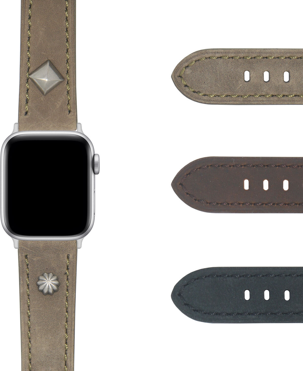 Strapsco Vintage Military Rivet Strap for Apple Watch