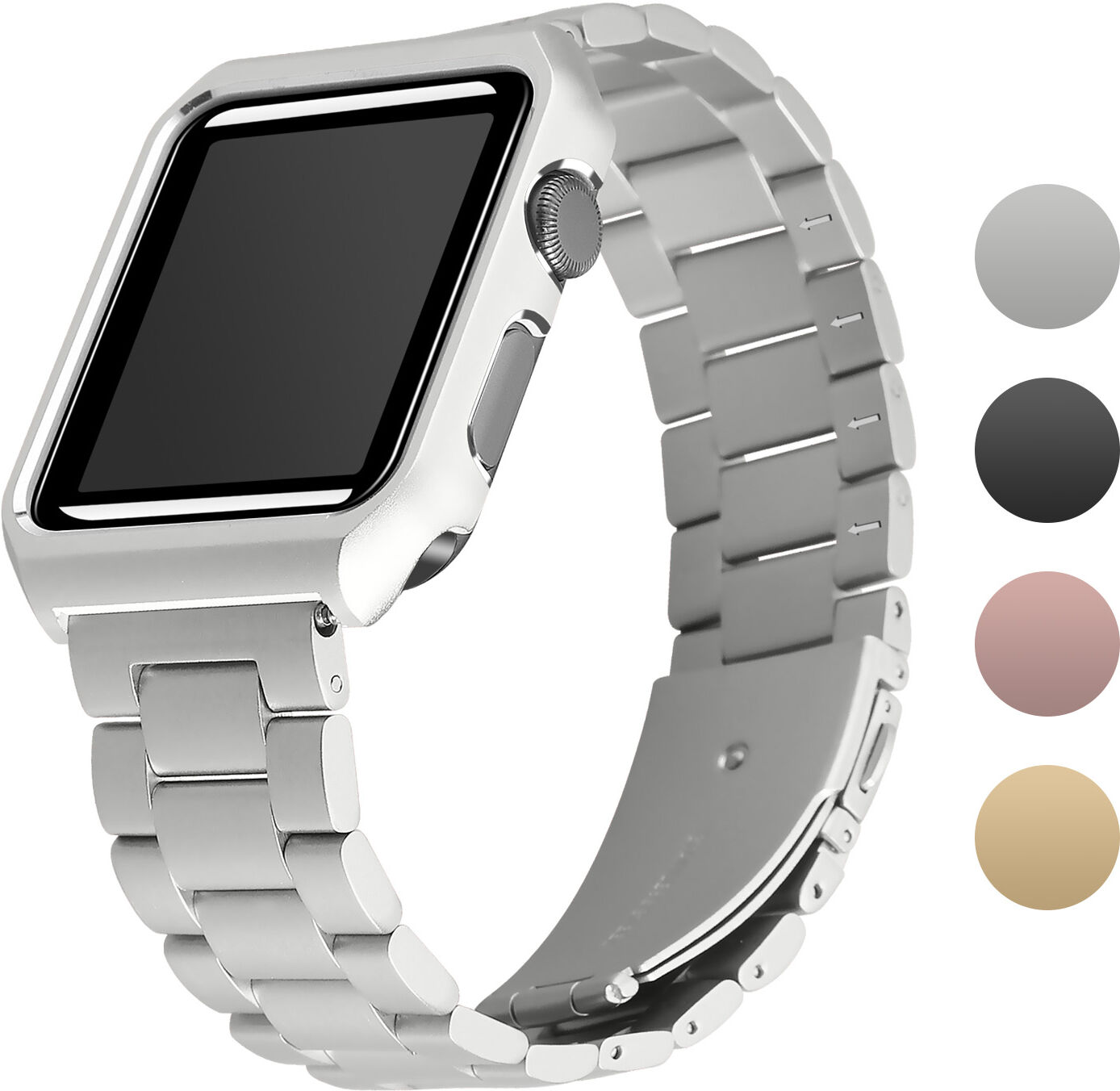 Strapsco Stainless Steel Band w/ Frame for Apple Watch