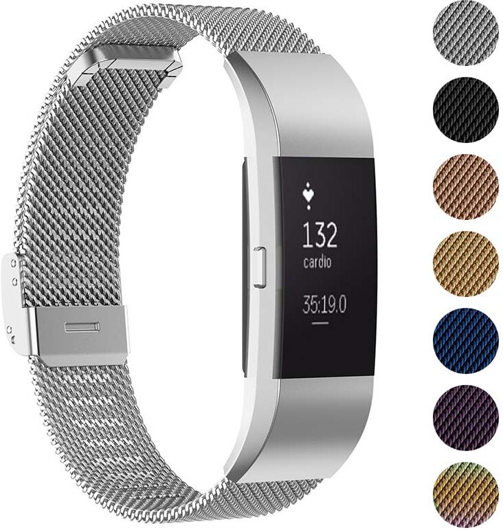 Strapsco Milanese Mesh Strap for Fitbit Charge 2