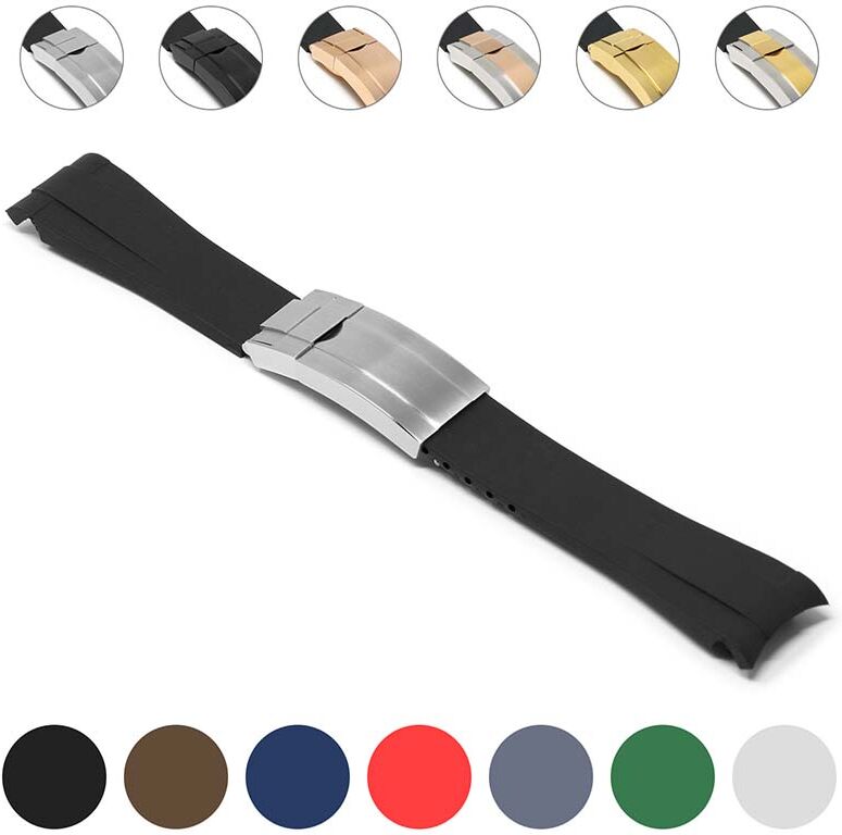 Strapsco Fitted Rubber Replacement Strap for Rolex