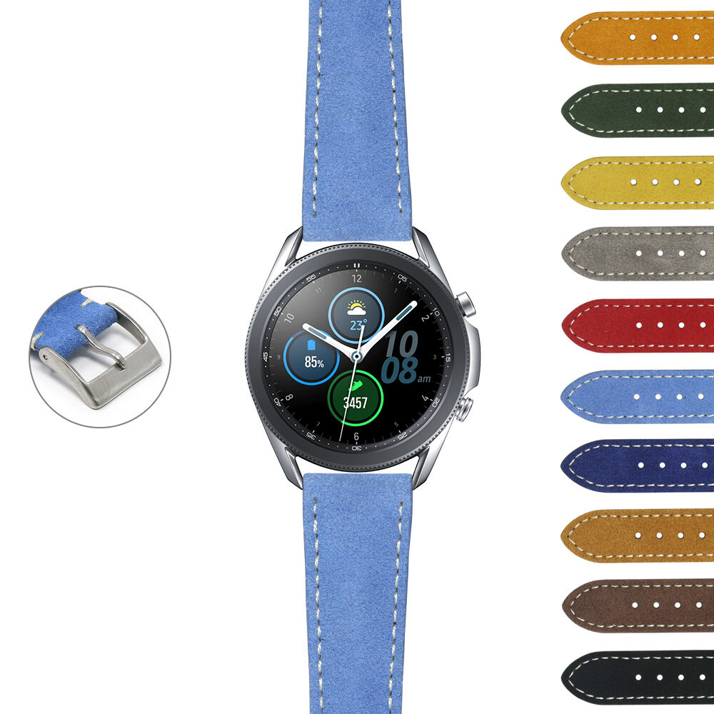 Strapsco Classic Suede Strap (Short, Standard, Long) for Samsung Galaxy Watch 3