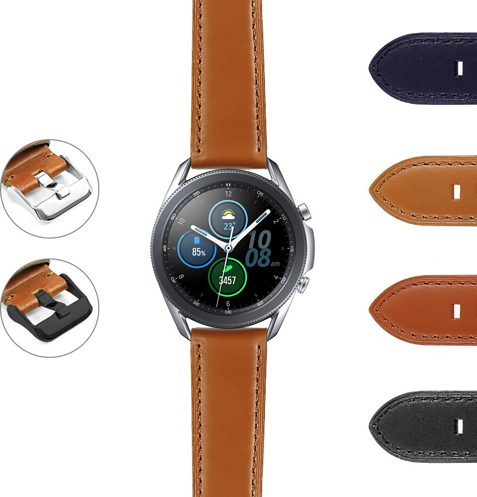 Strapsco DASSARI Italian Leather Strap for Samsung Galaxy Watch 3