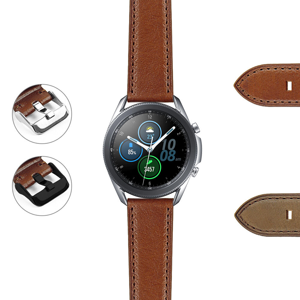 Strapsco DASSARI Vintage Italian Leather Band for Samsung Galaxy Watch 3