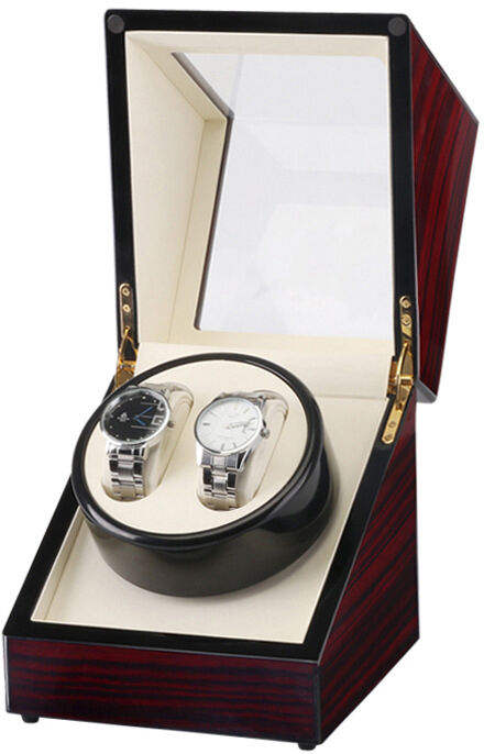 Strapsco Mahogany Watch Winder for 2 Watches