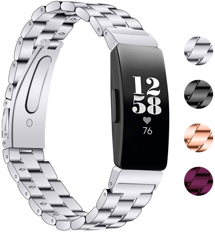 Strapsco Stainless Steel Links Band for Fitbit Inspire 2