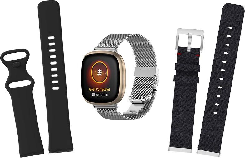 Strapsco Men's Strap Bundle #2 for Fitbit Sense