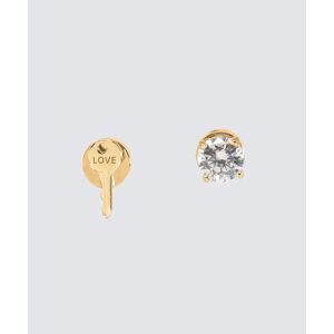 TheGivingKeys Mini Key and Crystal Stud Earring Set
