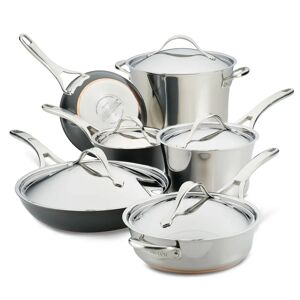 Nouvelle Stainless 11-Piece Mixed Metals Cookware Set (Default Title)