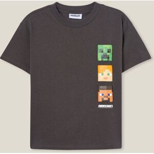 Cotton On Kids - Minecraft License Drop Shoulder Short Sleeve Tee - Lcn min phantom/minecraft faces  - male - Size: 7