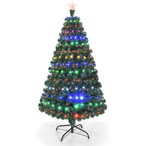 GoPlus Costway Multicolor Pre-lit Artificial Christmas Tree - 7'
