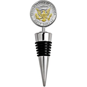 UPM Global LLC Monogrammed Gold-Layered Presidential Seal JFK Half Dollar Wine Stopper